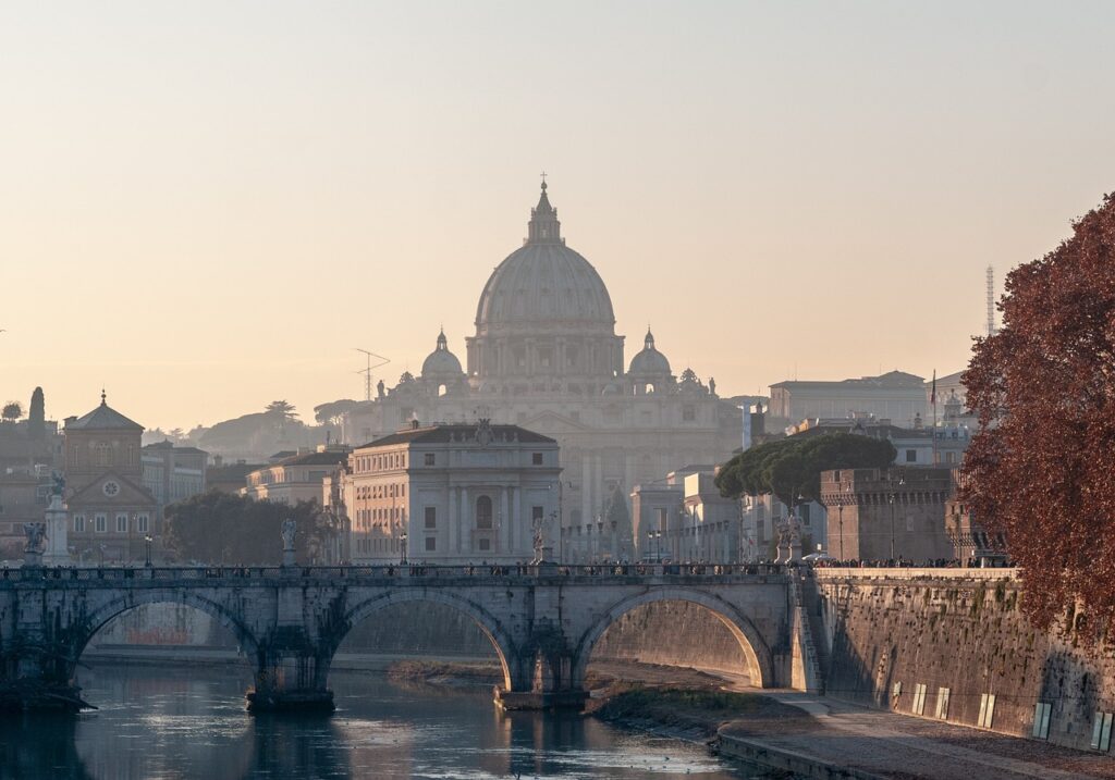 rome, sunset, bridge-4124391.jpg